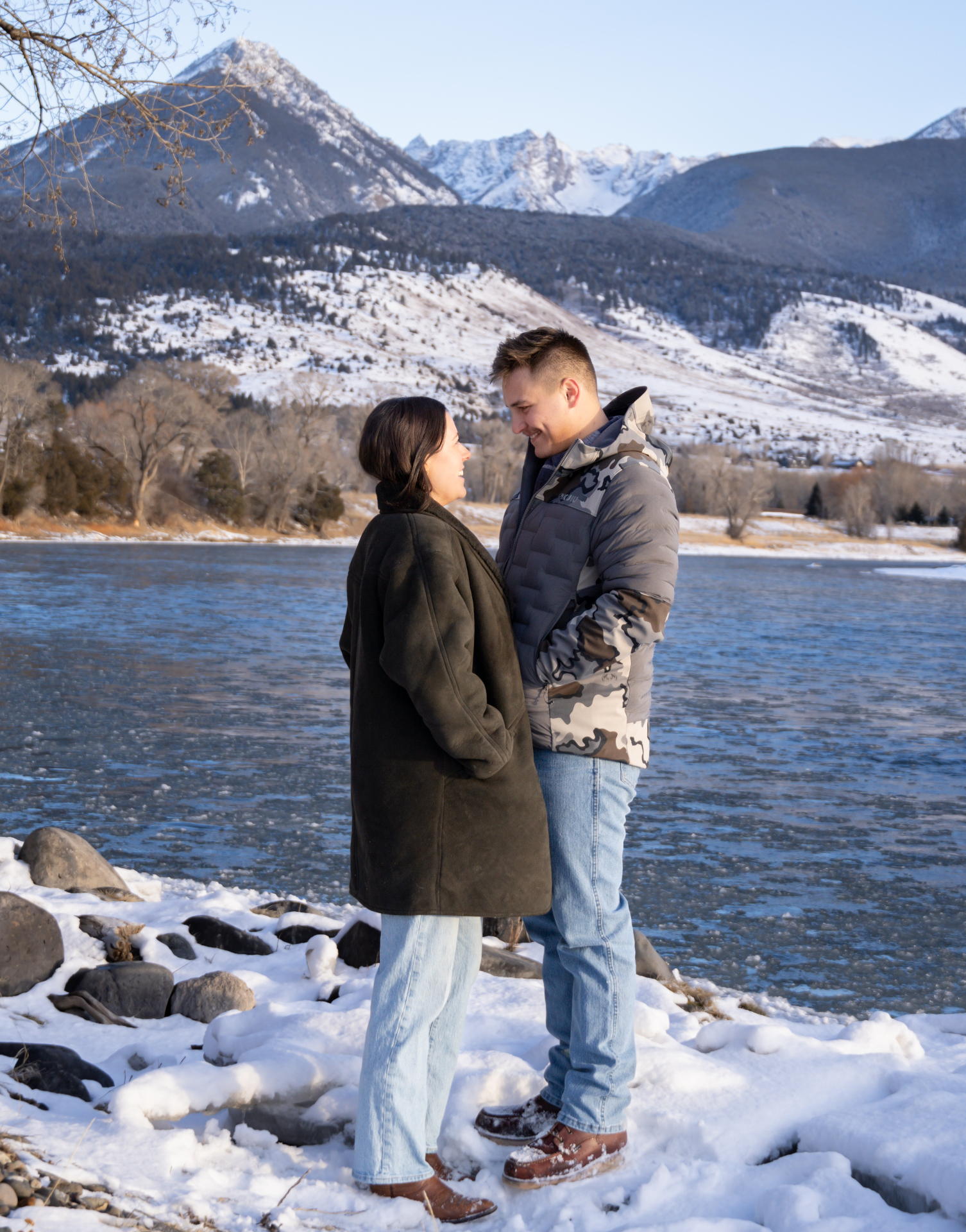 Brock and Hannah on the Yellowstone River, Montana